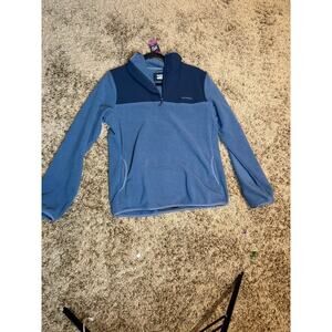 Merrell Blue Fleece Quarter-Zip Pullover